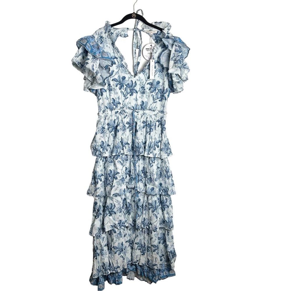 Love The Label Lucia Tiered Open-Back Midi-Dress NEW! SZM msrp $425 - Picture 5 of 11